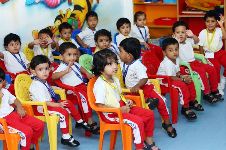 Preschoolers in classroom